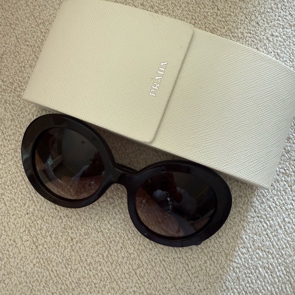 Prada Tortoise Baroque Oval Sunglasses - Picture 2 of 7